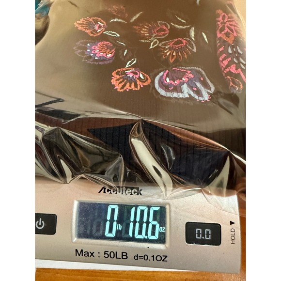 Desigual Black Ribbed Mock Neck Long Sleeve Floral Women's Top Size L Artsy - Picture 11 of 11